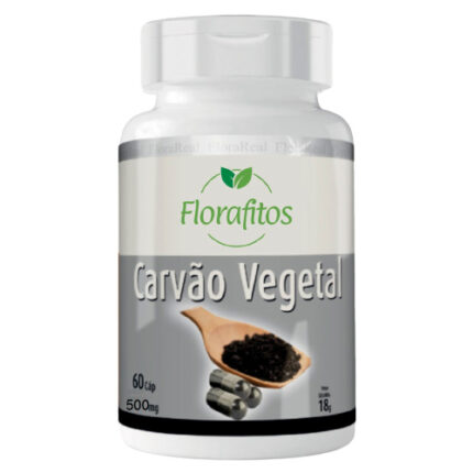 Carvão Vegetal FloraFitos 500mg - 60 cápsulas