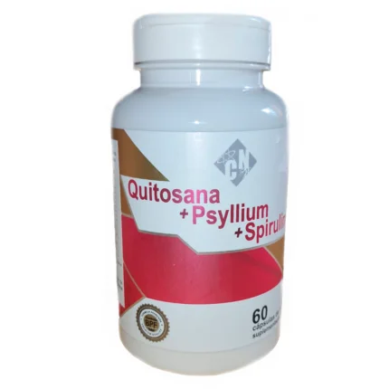 Quitosana + Psylium + Spirulina 500 mg 60 caps.